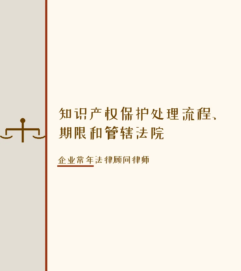 知识产权保护处理流程、期限和管辖法院