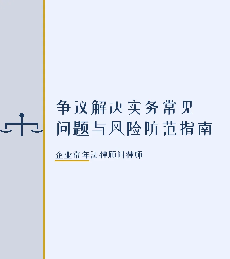争议解决实务常见问题与风险防范指南
